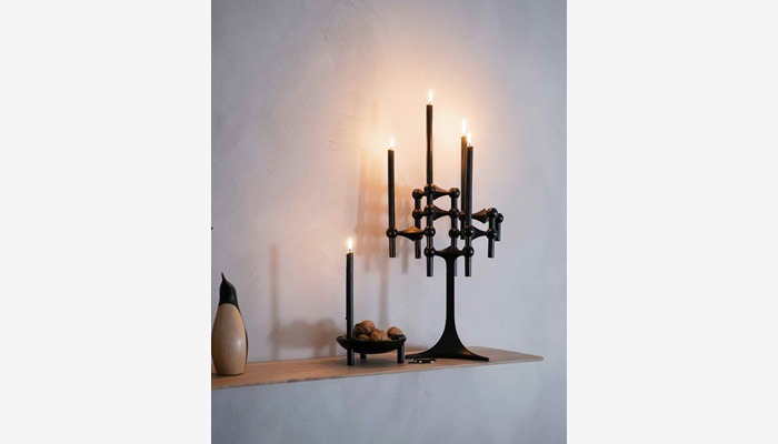 lifestyle_candle holder stand and black candles_christmas_black