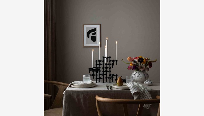 lifestyle_candle holder bowl and LED candles_tablesetting_black